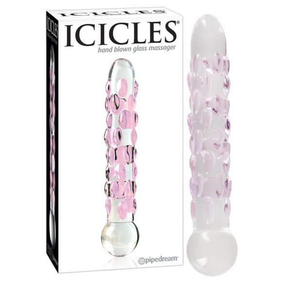 Icicles Nr. 7 - perlmutt Glas-Dildo 