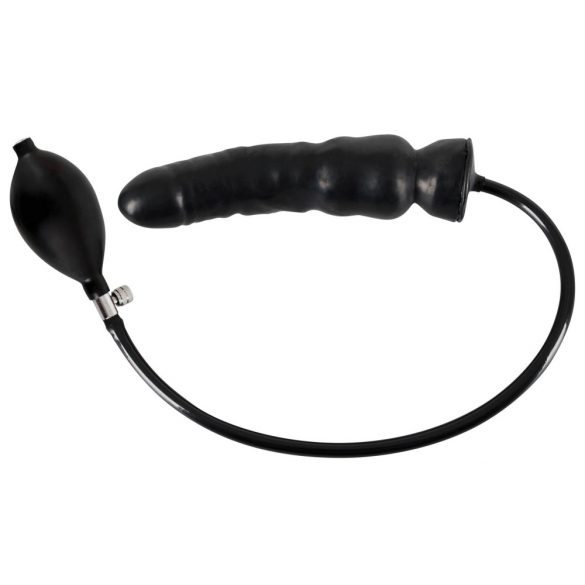 LATEX - aufblasbarer Dildo (schwarz) 