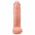 King Cock 12 Hoden großer Dildo (30 cm) - natürlich 