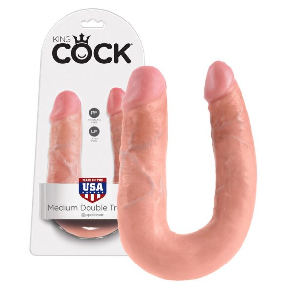 King Cock Doppeldildo (mittelgroß) - Naturfarbe 