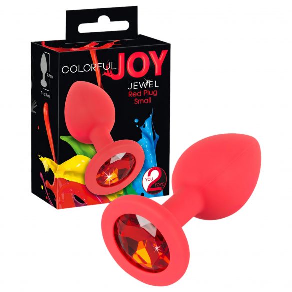 Bunte JOY - kleiner Silikon-Anal-Dildo (Rot) 