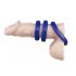 You2Toys - Dickwandiges Silikonring-Trio (blau) 