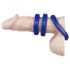 You2Toys - Dickwandiges Silikonring-Trio (blau) 