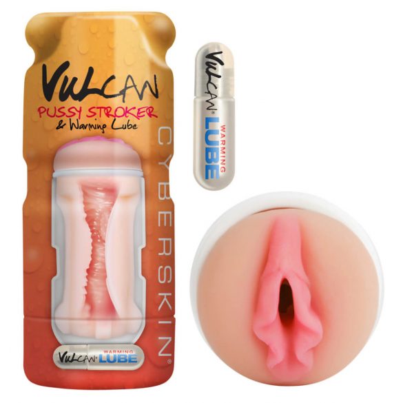 Vulcan Stroker - realistische Vagina mit wärmendem Gleitmittel (Naturfarbe) 