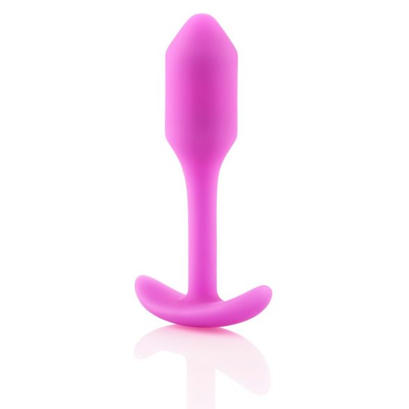 b-vibe Snug Plug 1 - Anal-Dildo mit innerem Gewicht (55g) - Pink für Anfänger 