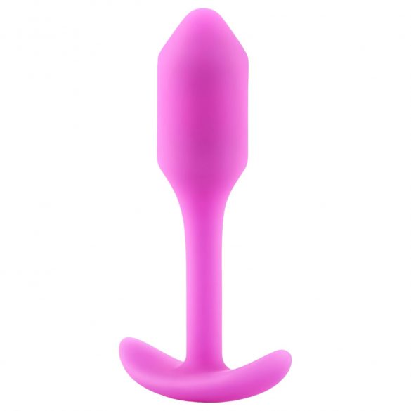 b-vibe Snug Plug 1 - Anal-Dildo mit innerem Gewicht (55g) - Pink für Anfänger 