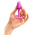 b-vibe Snug Plug 1 - Anal-Dildo mit innerem Gewicht (55g) - Pink für Anfänger 