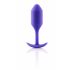 b-vibe Snug Plug 2 - doppelt kugelförmiger Anal-Dildo (114g) - lila 