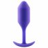 b-vibe Snug Plug 2 - doppelt kugelförmiger Anal-Dildo (114g) - lila 