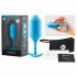 b-vibe Snug Plug 3 - doppelkugeliger Analdildo (180g) - blau 