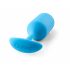 b-vibe Snug Plug 3 - doppelkugeliger Analdildo (180g) - blau 