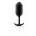 b-vibe Snug Plug 3 - Doppelkugel-Analdildo (180g) - schwarz 