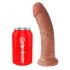 King Cock 8 Dildo (20 cm) - dunkle Naturfarbe 