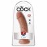 King Cock 8 Dildo (20 cm) - Dunkel Natur