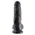 King Cock 8 Hoden Dildo (20 cm) - Schwarz 