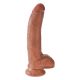 King Cock 9 mit Hoden Dildo (23 cm) - Braun