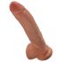 King Cock 9 mit Hoden Dildo (23 cm) - Braun