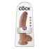 King Cock 9 mit Hoden Dildo (23 cm) - Braun