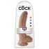 King Cock 9 mit Hoden Dildo (23 cm) - Braun