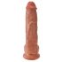 King Cock 10 mit Hoden großer Dildo (25cm) - Braun 