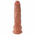 King Cock 10 mit Hoden großer Dildo (25cm) - Braun 