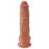 King Cock 10 mit Hoden großer Dildo (25cm) - Braun 