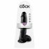 King Cock 10 Hoden Dildo (25 cm) - schwarz