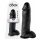 King Cock 12 mit Hoden großer Dildo (30 cm) - Schwarz