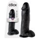 King Cock 12 mit Hoden großer Dildo (30 cm) - Schwarz