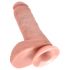 King Cock 8 Hoden Dildo (20 cm) - naturfarben