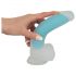 You2Toys Glow in the Dark - saugnapfbasierter, leuchtender Dildo mit Hoden (Blau) 