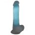 You2Toys Glow in the Dark - saugnapfbasierter, leuchtender Dildo mit Hoden (Blau) 