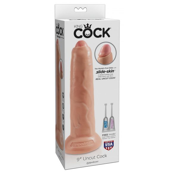 King Cock 9 - naturgetreuer Dildo (23 cm) - natur