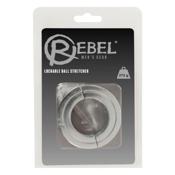 Rebel - schwerer Stahl Hodenring und Stretcher (273g) 