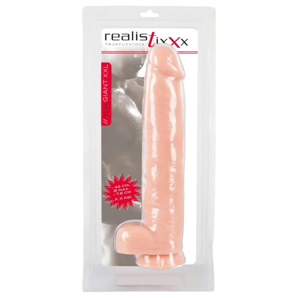 realistixxx Gigant 3XL - naturgetreuer Dildo (42 cm) - naturfarben