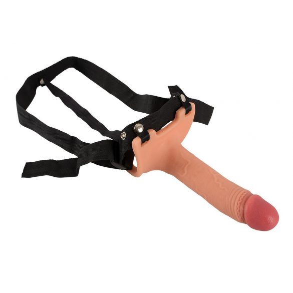 Realistixxx Strap-on - aufsetzbarer, hohler, lebensechter Dildo (natur) 