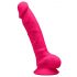 Silexd 7 - formbarer, saugnapfenhafter Dildo mit Hoden - 17,5cm (pink) 