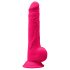 Silexd 9,5 - formbarer, saugnapfbestückter, Hoden Dildo - 24cm (rosa) 