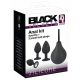 Black Velvet - Anal-Dildo-Set (4-teilig) - schwarz 