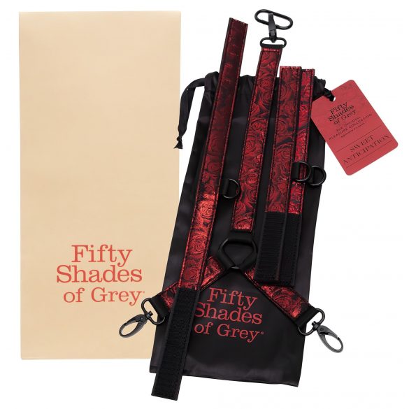 Fifty Shades - Hals-gebundenes Set (Schwarz-Rot) 