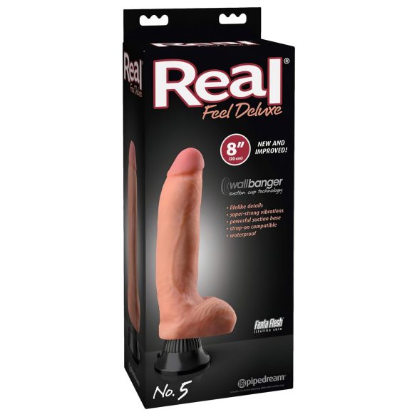 Real Feel Deluxe Nr.5 - Hoden, realistischer Vibrator (natur) 