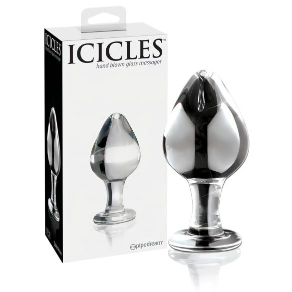 Icicles No. 25 - konischer Glas-Anal-Dildo (transparent)