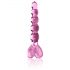 Icicles No. 43 - Perlen-Herzglas-Dildo (pink)