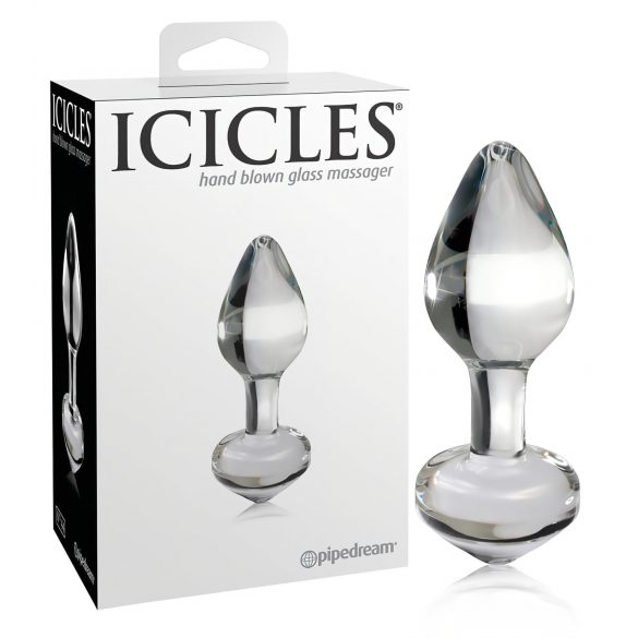 Icicles No. 44 - konischer, Glas-Anal-Dildo (transparent)