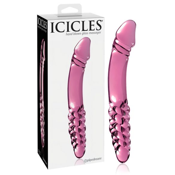 Icicles Nr. 57 - Doppelseitiger Glasdildo (pink)