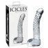 Icicles Nr. 61 - Hoden und Penis aus Glas Dildo (transparent) 