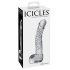 Icicles Nr. 61 - Hoden und Penis aus Glas Dildo (transparent) 