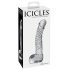 Icicles Nr. 61 - Glasdildo mit Hoden und Penis (transparent)