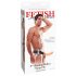 Fetisch Strap-On 8 - hohler, anlegbarer Vibrator (natur) 