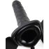 Fetisch Strap-On 8 - anlegbarer, hohler Vibrator (schwarz) 